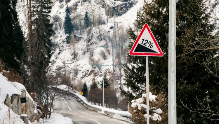 image, winter road in mountains