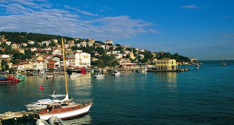 boats on the Bosphorous in Istanbul