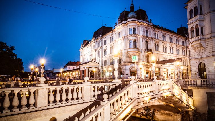 Image of Ljubljana at night