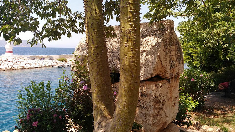 Lycean sarcophagi which can be found when traveling solo to Kaş