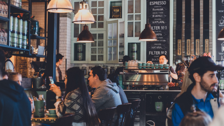 coffee shop, blend in when you travel