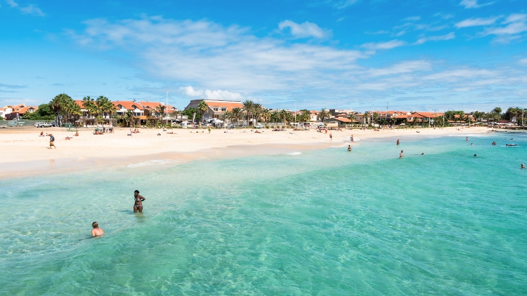 people swimming on Sal Island